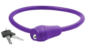 ZAMKNIĘCIE M-WAVE SPIRALA  12 X 600 MM SILIKON KLUCZYK FIOLETOWE