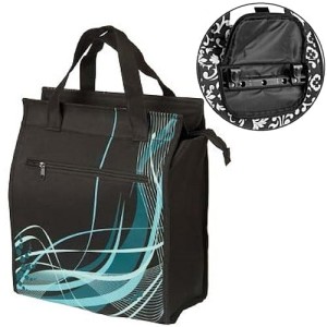 TORBA M-WAVE NA BAGAŻNIK CZARNA ZE WZOREM