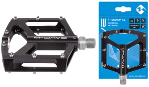 PEDAŁY M-WAVE PLATFORMOWE ALU CZARNE  PINY