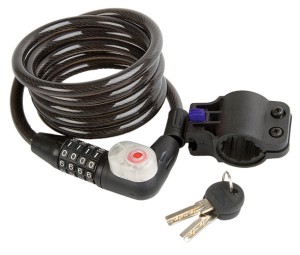 ZAMKNIĘCIE M-WAVE SPIRALA 10MM X 180 TYPU KLIP SZYFR + KLUCZYK ( produkt na zamówienie )