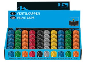 KAPTURKI M-WAVE NA ZAWÓR AV KOLOROWE 50SZT.