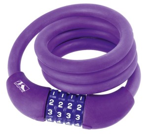 ZAMKNIĘCIE M-WAVE SPIRALA 12MM X 1000 SZYFR SILIKON FIOLETOWE