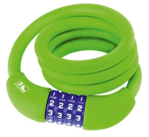 ZAMKNIĘCIE M-WAVE SPIRALA 12MM X 1000 SZYFR SILIKON ZIELONE