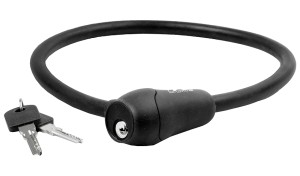 ZAMKNIĘCIE M-WAVE SPIRALA  12 X 600 MM SILIKON KLUCZYK CZARNE