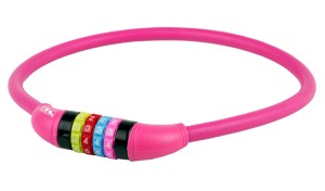 ZAMKNIĘCIE M-WAVE SPIRALA 12MM X 650 SZYFR SILIKON RÓŻOWE