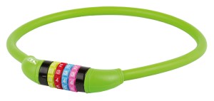 ZAMKNIĘCIE M-WAVE SPIRALA 12MM X 650 SZYFR SILIKON ZIELONE