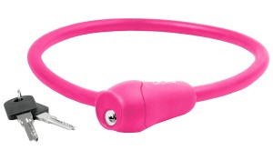 ZAMKNIĘCIE M-WAVE SPIRALA  12 X 600 MM SILIKON KLUCZYK RÓŻOWE