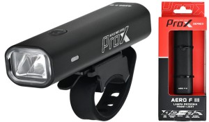 LAMPA PRZÓD PROX AERO F III CZARNA 1-LED 400 Lm USB 2000mAh