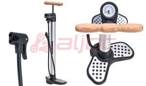 POMPKA BETO PODŁOGOWA  ALUMINIOWA CMP-067W + MANOMETR + DREWNIANA RĄCZKA