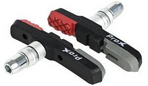 KLOCKI HAMULCA PROX V-BRAKE Z GWINTEM 73 MM. TRZY KOLORY SERWIS BOX (20 par)