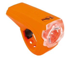 ZESTAW LAMP M-WAVE ATLAS K10 USB PRZÓD + TYŁ POMARAŃCZOWE