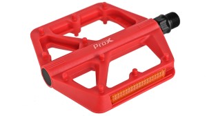 PEDAŁY  PROX BASE 42 CZERWONE NYLON, OŚ BORONOWA, ODBLASKI