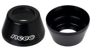 NAKŁADKA NA STERY KIEROWNICY NECO H131 1 1/8" ALU CZARNA