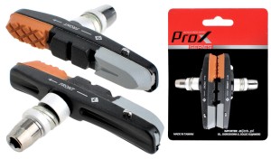 KLOCKI HAMULCA  PROX V-BRAKE CZARNY CARTRIDGE 72 MM.TRZY KOLORY