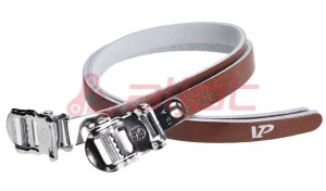 PASKI DO PEDAŁÓW VP SKÓRZANE BRĄZOWE