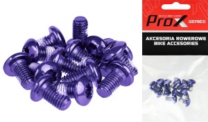 ŚRUBY PROX TARCZY HAMULCOWEJ PURPUROWE M5x10MM (12 szt.)