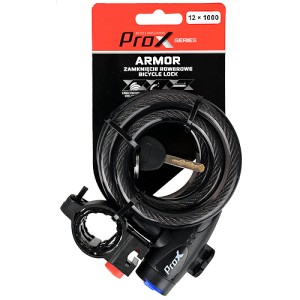 ZAMKNIĘCIE  PROX ARMOR PĘTLA 582, 12x1000 MM. TRANSPARENT 2 x KLUCZYK