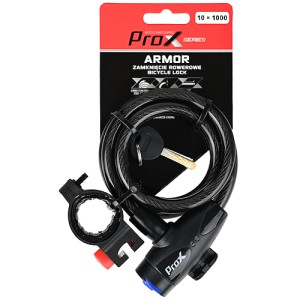 ZAMKNIĘCIE  PROX ARMOR PĘTLA 582, 10x1000 MM. TRANSPARENT 2 x KLUCZYK