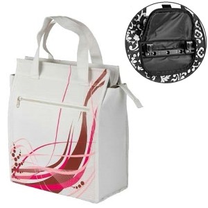 TORBA M-WAVE NA BAGAŻNIK BIAŁA ZE WZOREM