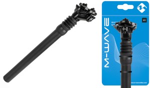 WSPORNIK SIODŁA M-WAVE 350/27,2 AMORTYZOWANY SP-C3  ALU CZARNY