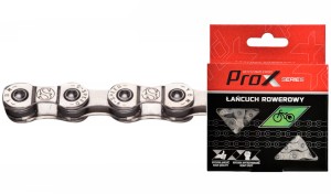 ŁAŃCUCH  PROX S9ES2 9 RZĘD. 126L, E-BIKE SREBRNY ZAPINKA BOX