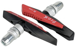 KLOCKI HAMULCA  PROX V-BRAKE Z GWINTEM 72 MM. DWA KOLORY