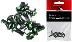 ŚRUBY PROX ZIELONE DO TARCZY HAMULCOWEJ OPAKOWANIE ZAWIERA 12 SZT.