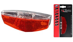 LAMPA TYŁ X-LIGHT NA BAGAŻNIK E-BIKE XC-172E, 2 SUPER LED 2Lm DC 6-48V