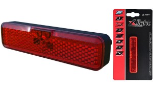LAMPA TYŁ X-LIGHT NA BAGAŻNIK E-BIKE XC-354, 2 SUPER LED 6Lm DC 6-48V