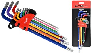 KLUCZ  PROX TORX - KOMPLET 9 SZT. MULTIKOLOR