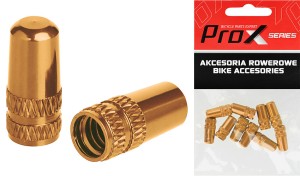 NAKRĘTKA NA ZAWÓR PROX FV-02 PRESTA ZŁOTY, ALUMINIOWA