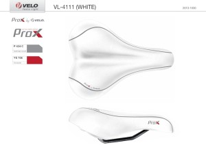 SIODEŁKO VELO  PROX  VL-4111 BIAŁE  D2, ZONE CUT, GEL