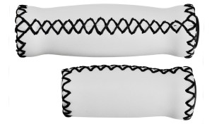 CHWYTY VELO PROX VLG-617-3A 127/92mm BIAŁO-CZARNE SKÓRA ECO