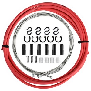 PANCERZ HAMULCA PROX ZESTAW CZERWONY 2,5M (LINKI, KOŃCÓWKI)