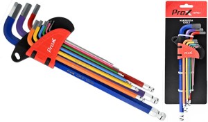 KLUCZ  PROX IMBUSOWY - KOMPLET 9 SZT. MULTIKOLOR