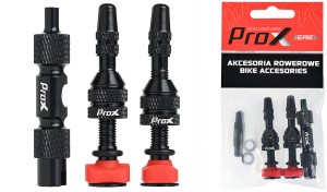 ZAWORY BEZDĘTKOWE PROX PRESTA CZARNE 40MM (2 SZT + KLUCZYK)