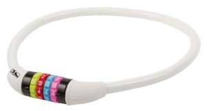 ZAMKNIĘCIE M-WAVE SPIRALA 12MM X 650 SZYFR SILIKON BIAŁE