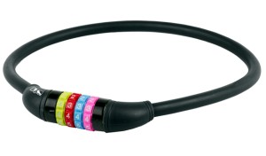 ZAMKNIĘCIE M-WAVE SPIRALA 12MM X 650 SZYFR SILIKON CZARNE