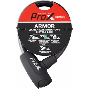 ZAMKNIĘCIE  PROX ARMOR PĘTLA 12x600 MM. CZARNE SILIKON 2xKLUCZYK