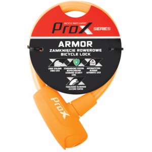 ZAMKNIĘCIE  PROX ARMOR PĘTLA 12x600 MM. POMARAŃCZOWE SILIKON 2xKLUCZYK