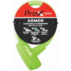 ZAMKNIĘCIE  PROX ARMOR PĘTLA 12x600 MM. ZIELONE SILIKON 2xKLUCZYK