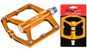 PEDAŁY  PROX STIG 25 ZŁOTE ALUMINIOWE PLATFORMA PINY OŚ CR-MO