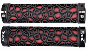 CHWYTY PROX GP-53 CZERWONO-CZARNE 130MM SKRĘCANE