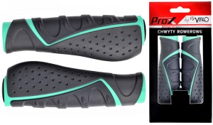 CHWYTY VELO PROX VLG-719AD3 130mm MIĘTOWO-SZARE COMFORT GEL