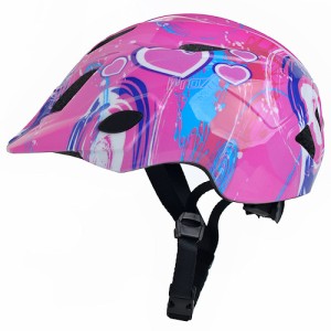 KASK PROX DZIECIĘCY FLASH LED IN-MOULD ROZM: M SERCE