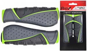 CHWYTY VELO PROX VLG-709AD3 130mm ZIELONO-CZARNO-SZARE COMFORT GEL