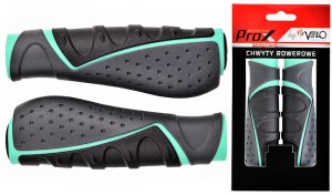 CHWYTY VELO PROX VLG-719AD3 130mm MIĘTOWO-CZARNO-SZARE COMFORT GEL