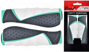CHWYTY VELO PROX VLG-719AD3 130mm MIĘTOWO-BIAŁE COMFORT GEL
