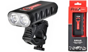 LAMPA PRZÓD PROX SIRIUS 2xXP-G3, 900 Lm, 5200 mAh, USB-C