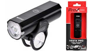 LAMPA PRZÓD PROX VESTA PRO 400Lm, 2600mAh USB-C